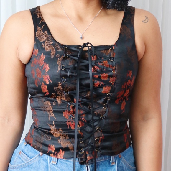 90’s Corset Style Lace-Up Tank - Picture 7 of 8